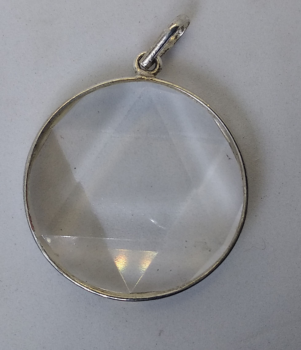 Star Of David / Six-pointed star pendant: Clear Quartz