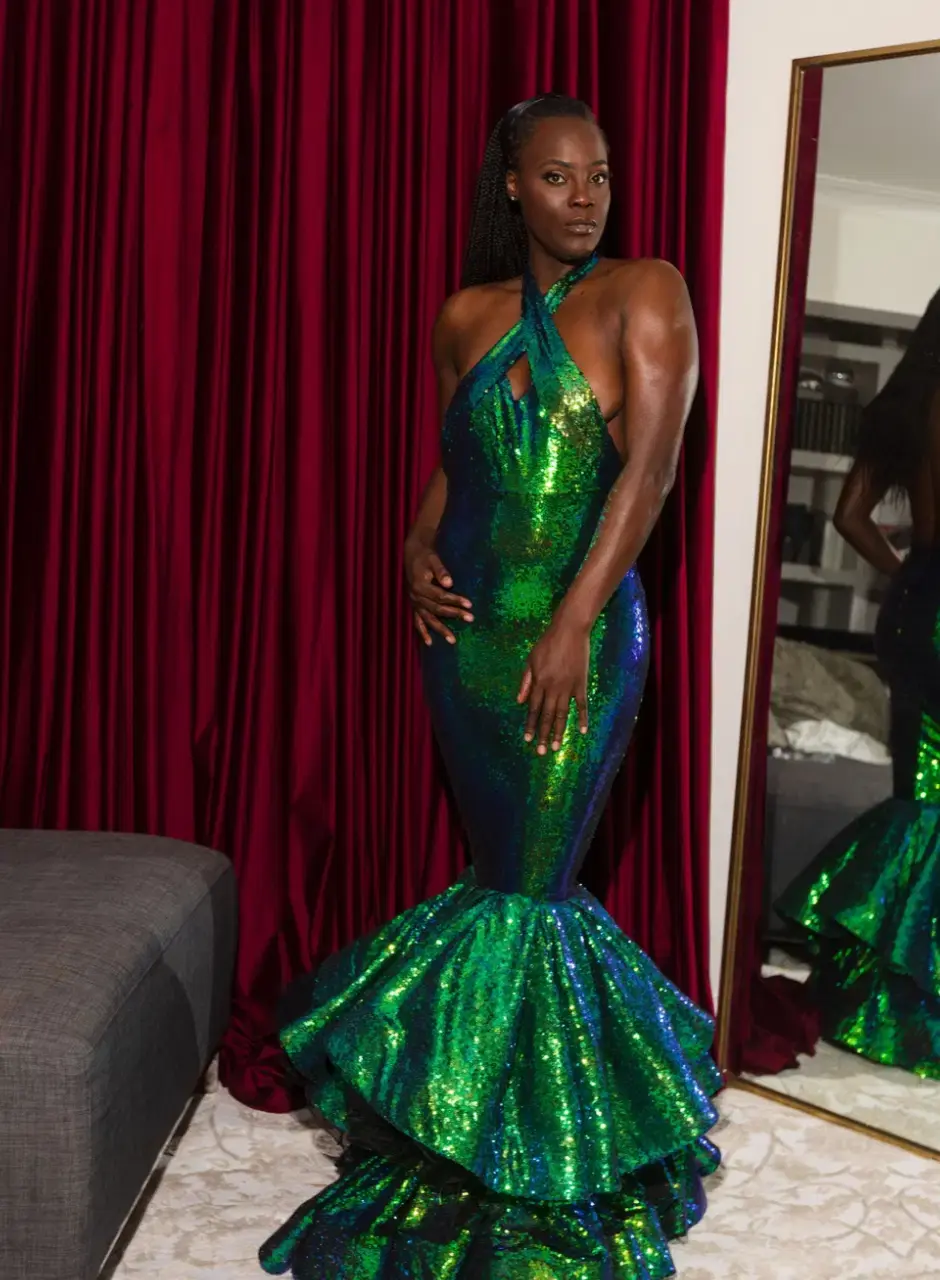 Sequin Fishtail Gown