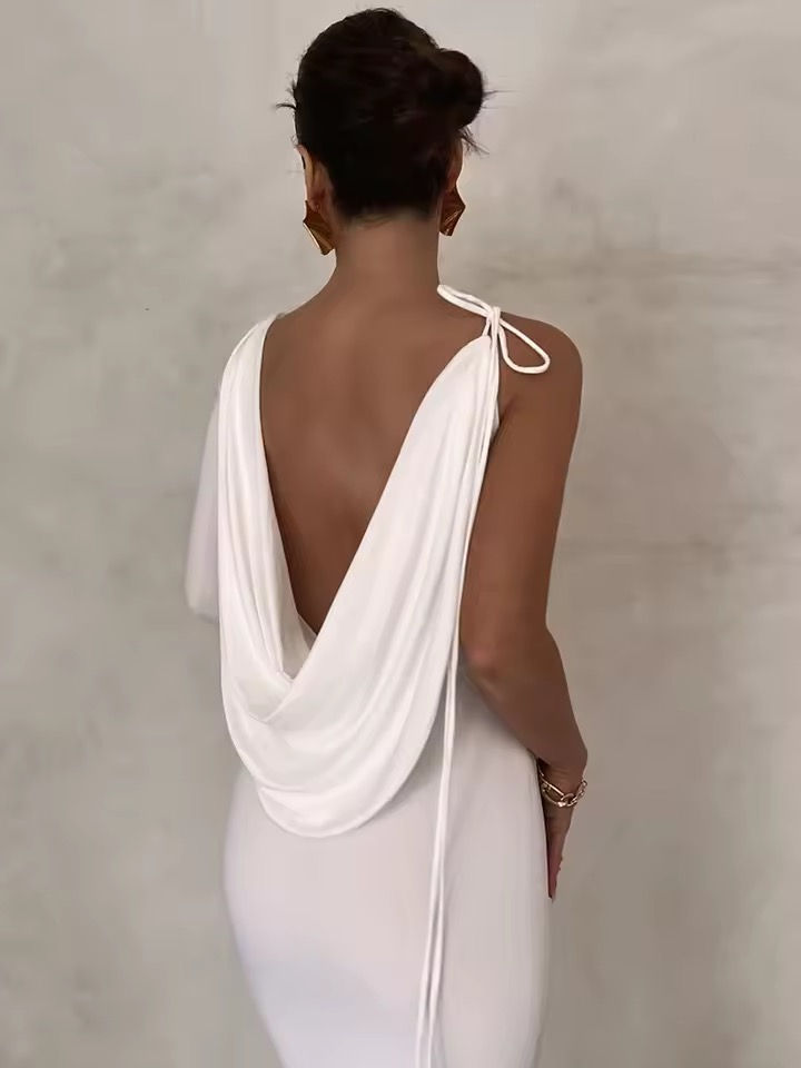 الصورة المصغرة: One Sleeve Cowl Bodycon