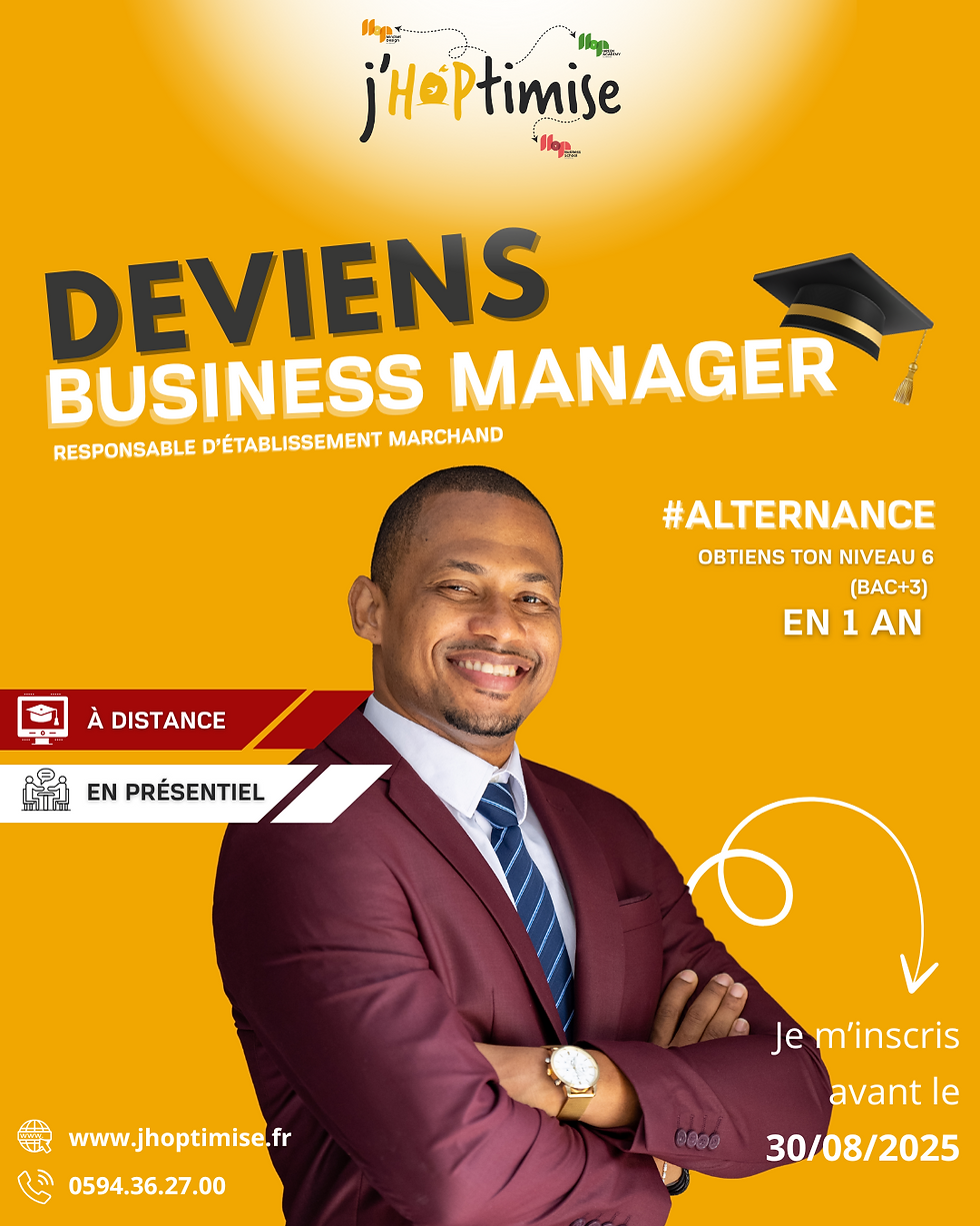 BUSINESS MANAGER (Responsable d'établissement Marchand)