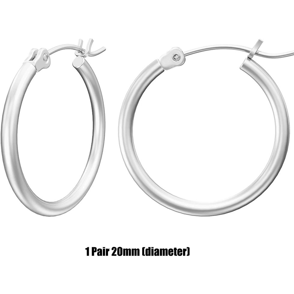 Miniaturebillede: Hoop Earrings Set - 14K Gold-Plated Copper 