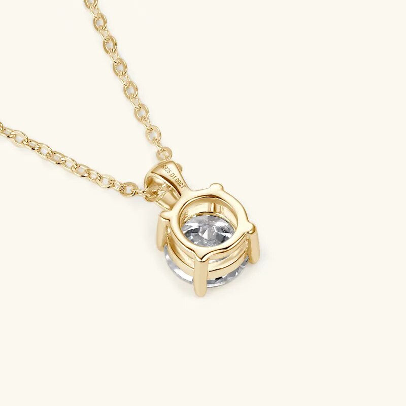 Miniature : Sparkling Moissanite Pendant Necklaces 100% 925 Silver Jewellery