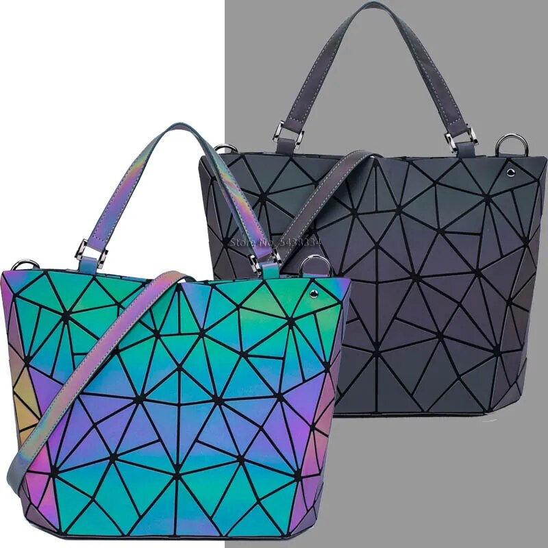 Miniaturebillede: Luminous bao bag Holographic geometric Foldable Shoulder Bag Variety Crossbody 