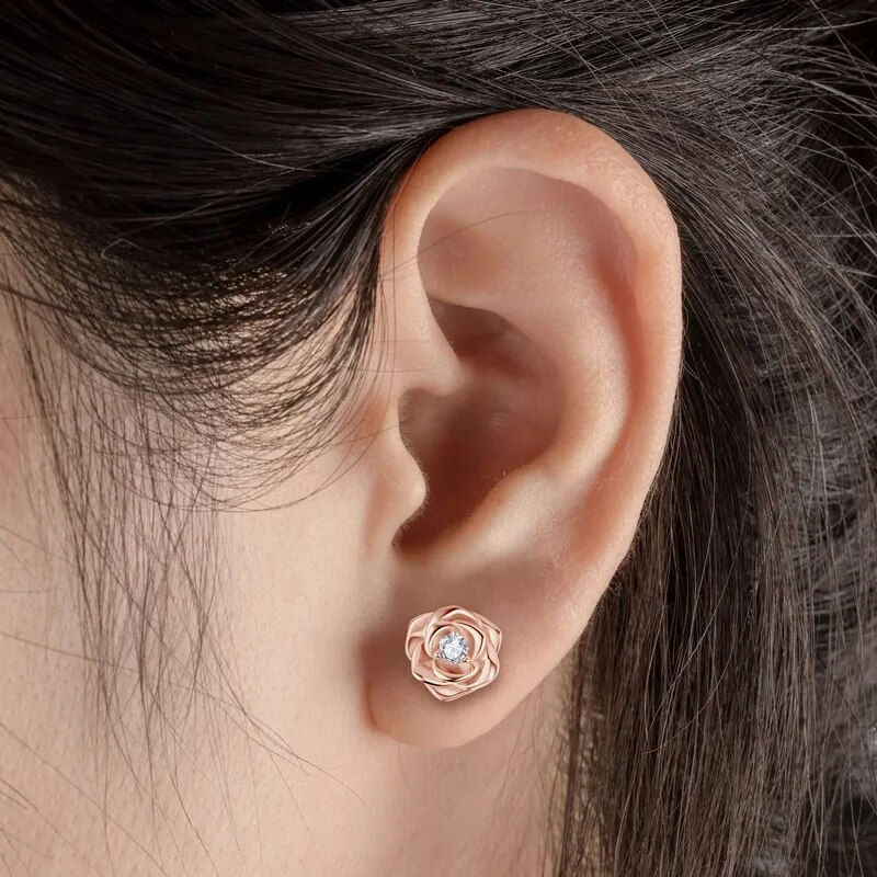 Küçük resim: Rose Moissanite Jewellery Set in 925 Sterling Silver & Gold with D Color Diamond