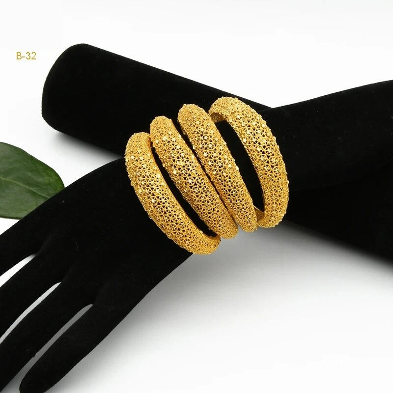Miniaturebillede: Indian Bangles Gold-Plated Cuff 