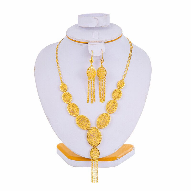 Miniaturebillede: African Chain Gold Colour Necklace Set