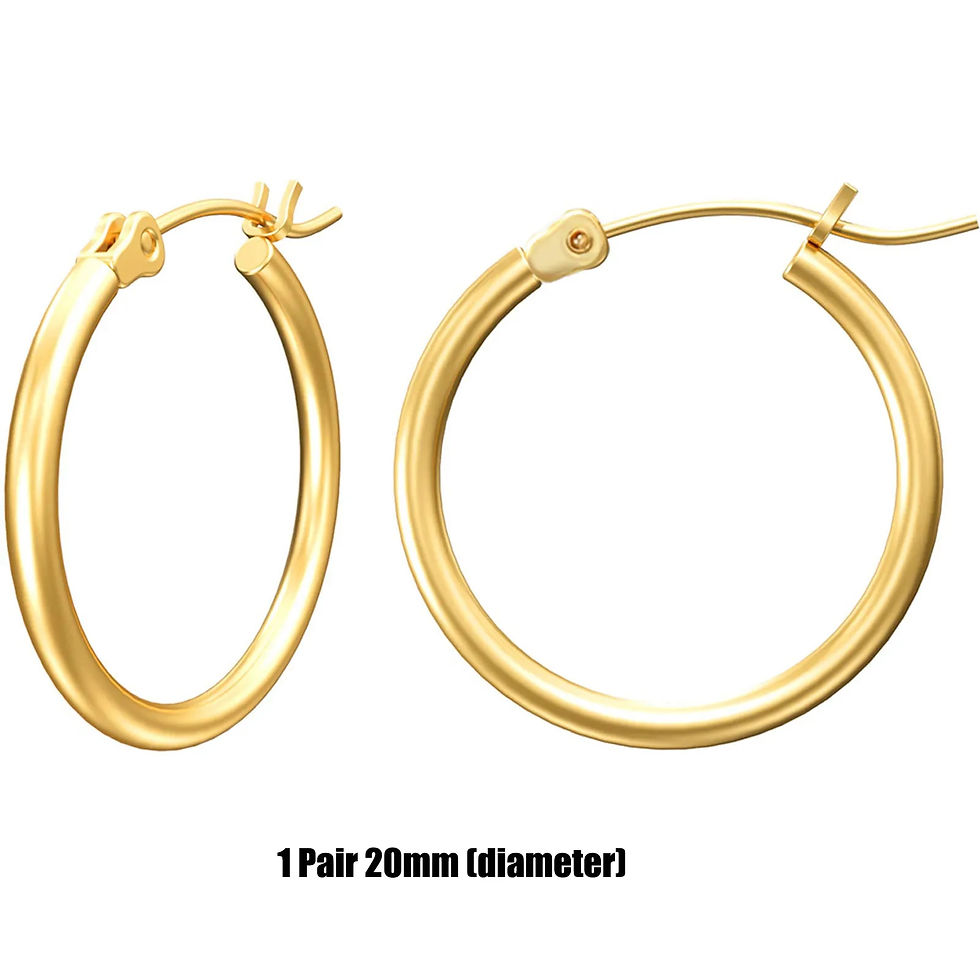 Thumbnail: New Hoop Earrings for Women - 14K Gold-Plated