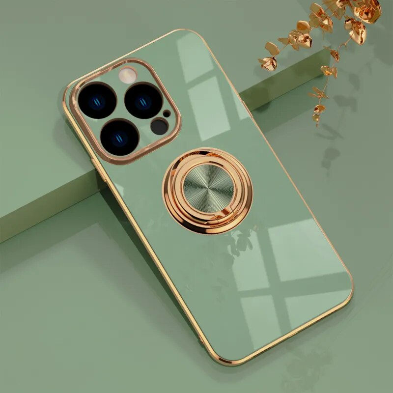 Miniaturebillede: Luxury Magnetic Silicone Case For iPhone 15, 14, 13, 12, 11, Pro Max XS 8 Plus