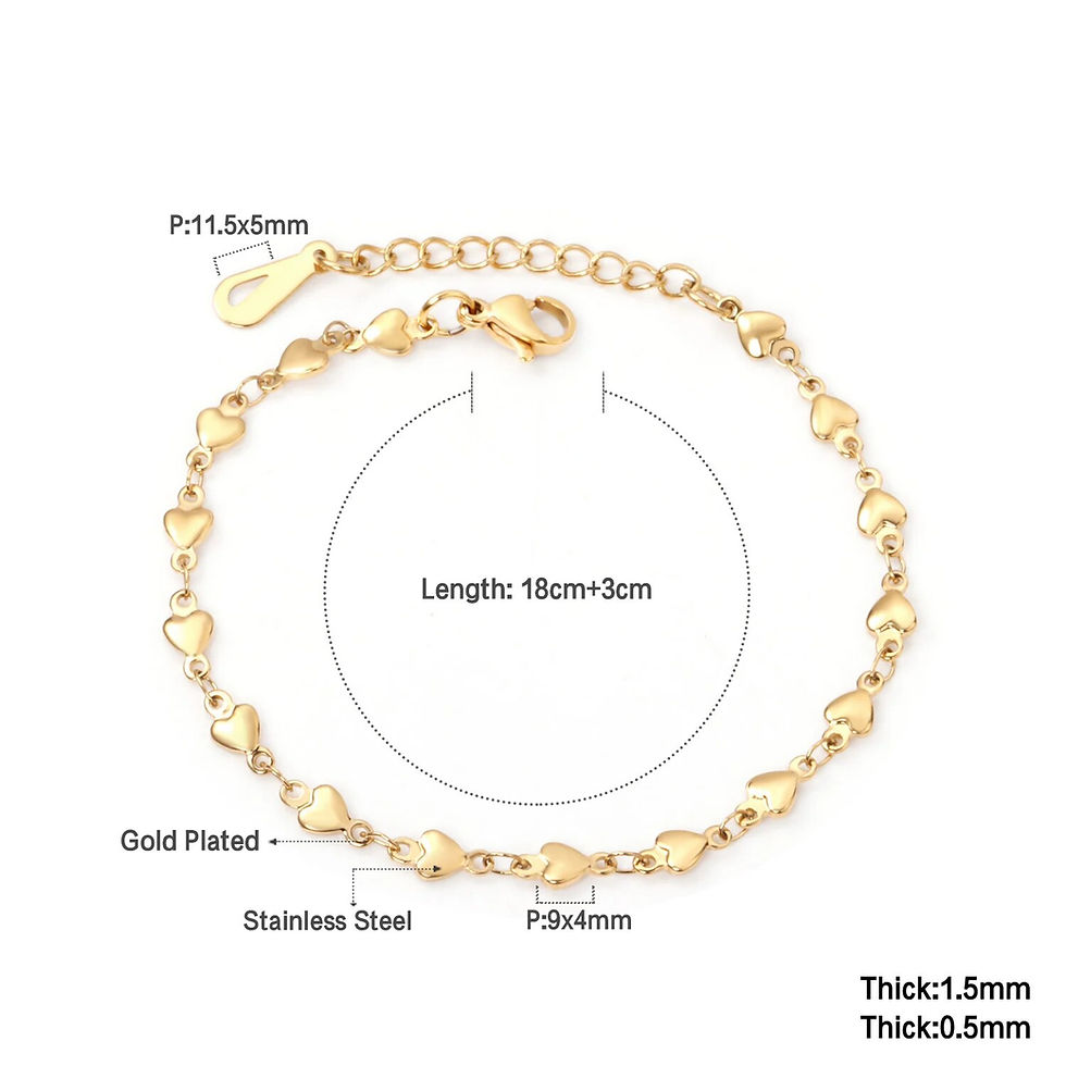 Heart Shaped Bracelet - Stainless Steel Love Jewellery