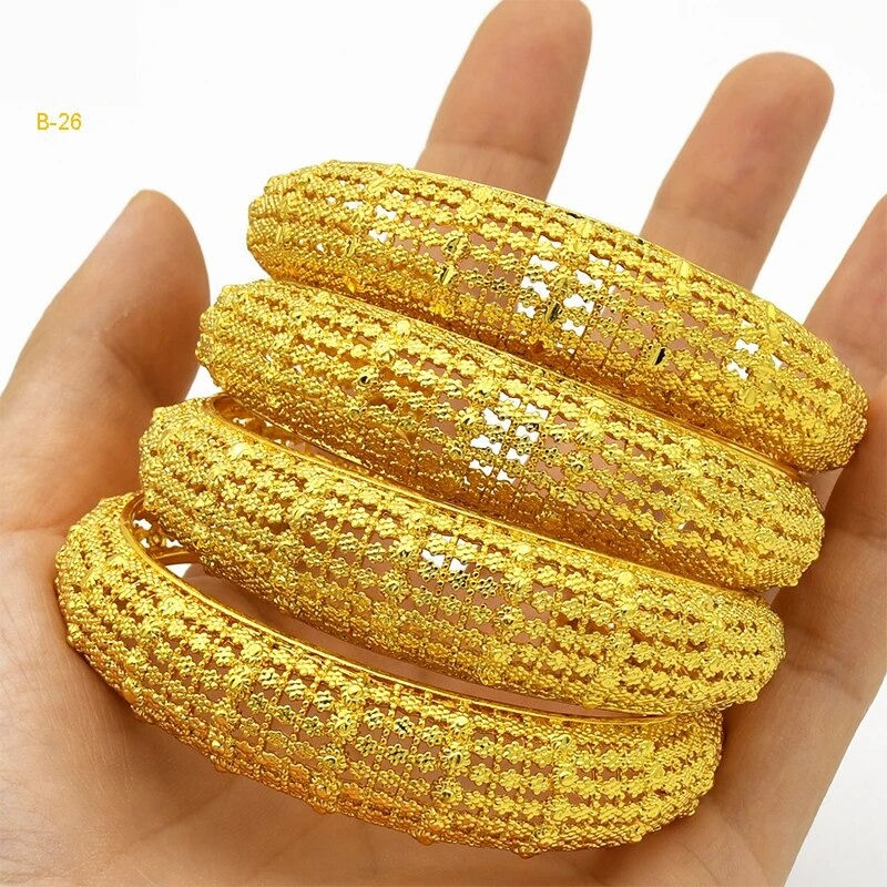 Miniaturebillede: Indian Bangles Gold-Plated Cuff 
