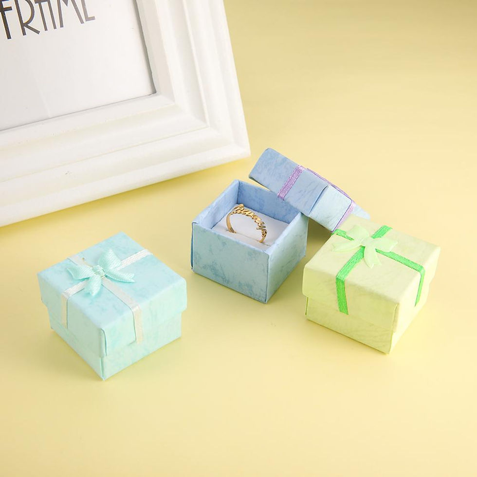 Miniatura: Customised Name Rings - Personalised Stainless Steel Jewellery in Gold Colour