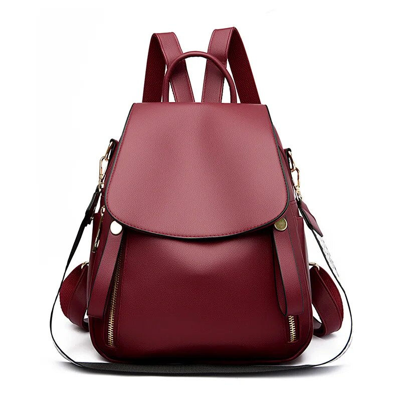Küçük resim: High-Quality Leather Backpack - Designer Luxury