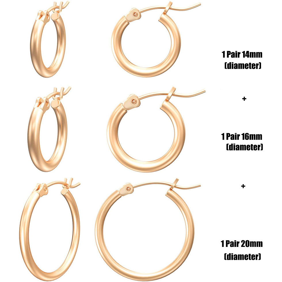 Thumbnail: New Hoop Earrings for Women - 14K Gold-Plated