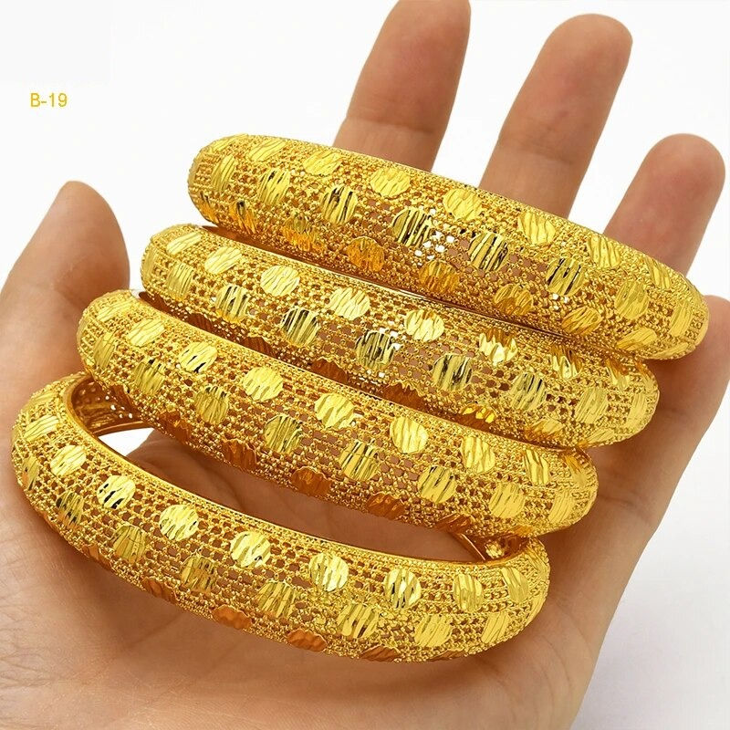 Miniaturebillede: Indian Bangles Gold-Plated Cuff 