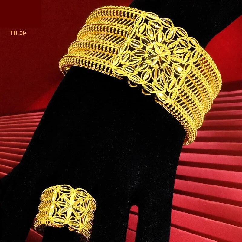 Miniatura: Gold-Plated Bangle with Ring 
