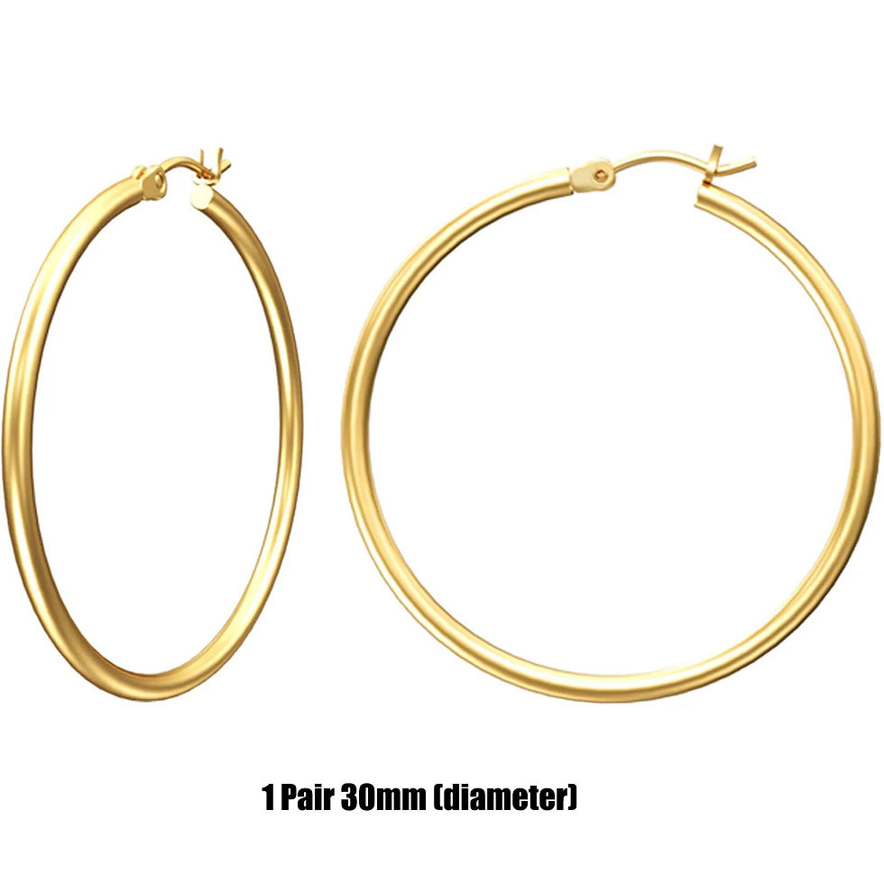 الصورة المصغرة: Hoop Earrings Set - 14K Gold-Plated Copper 