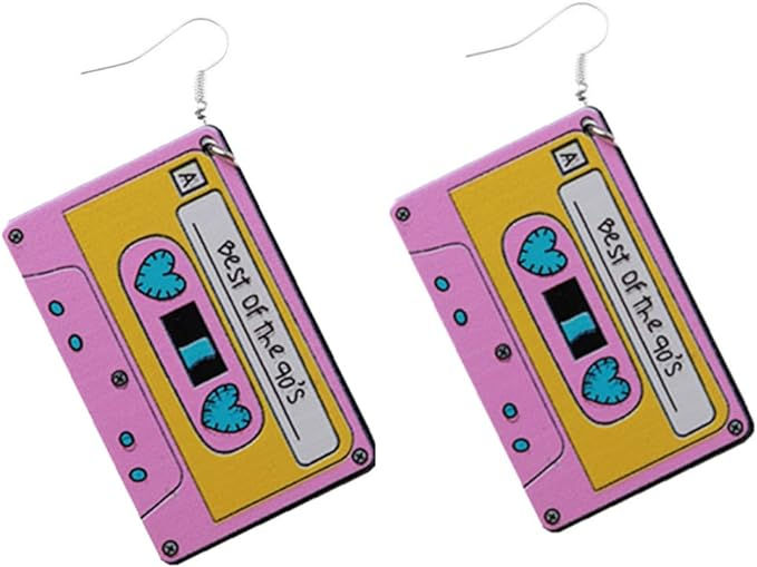 Tape Earrings, Vintage Tape Earrings