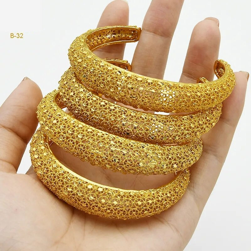 Miniaturebillede: Indian Bangles Gold-Plated Cuff 