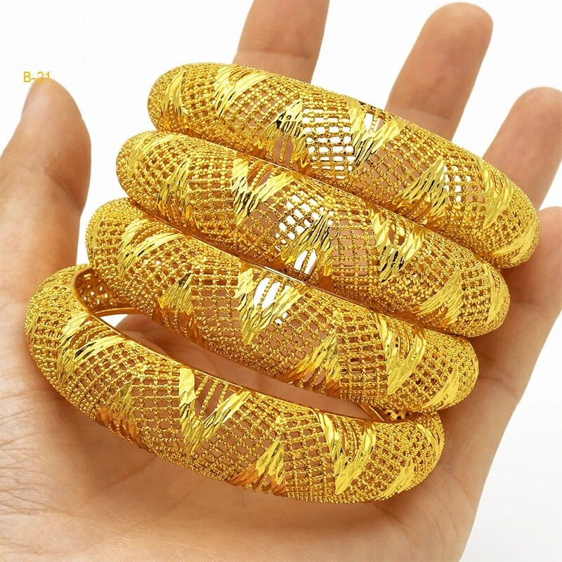 Miniaturebillede: Indian Bangles Gold-Plated Cuff 