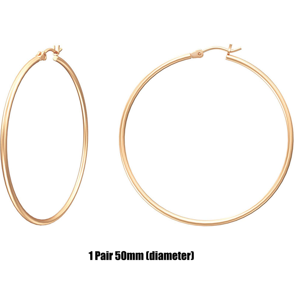 Miniatura: New Hoop Earrings for Women - 14K Gold-Plated