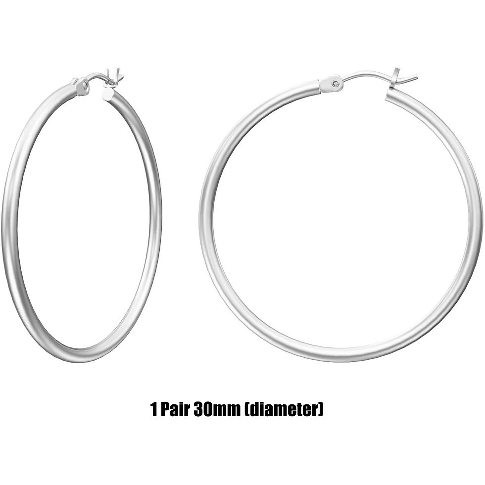 Miniatura: Hoop Earrings Set - 14K Gold-Plated Copper 