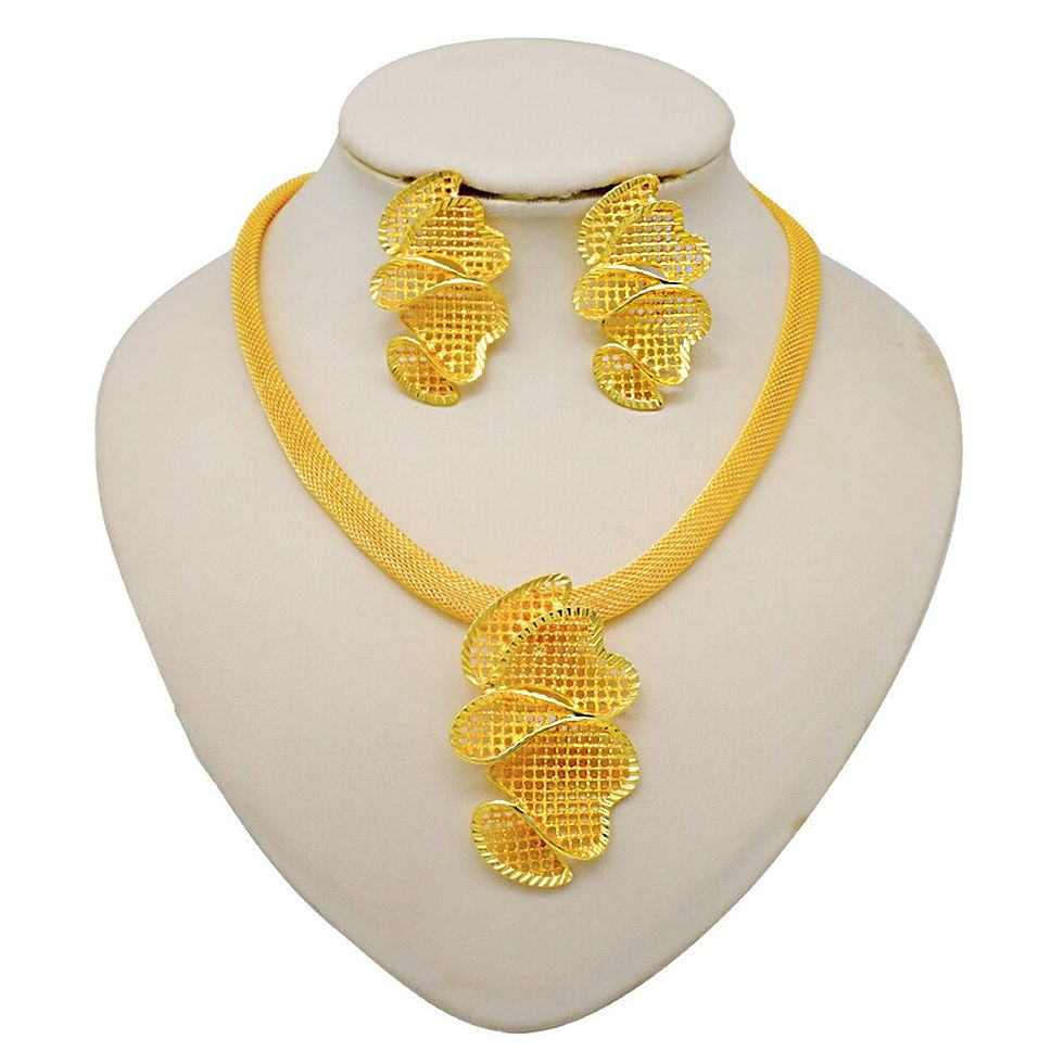 Miniatura: Tassel Flower Pendant Necklace and Earrings