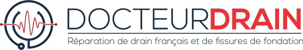 Docteur Drain logo with red wave icon