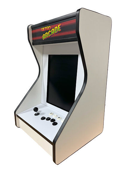 Thumbnail: Deluxe Table Top Vertical Arcade White/Red Marquee