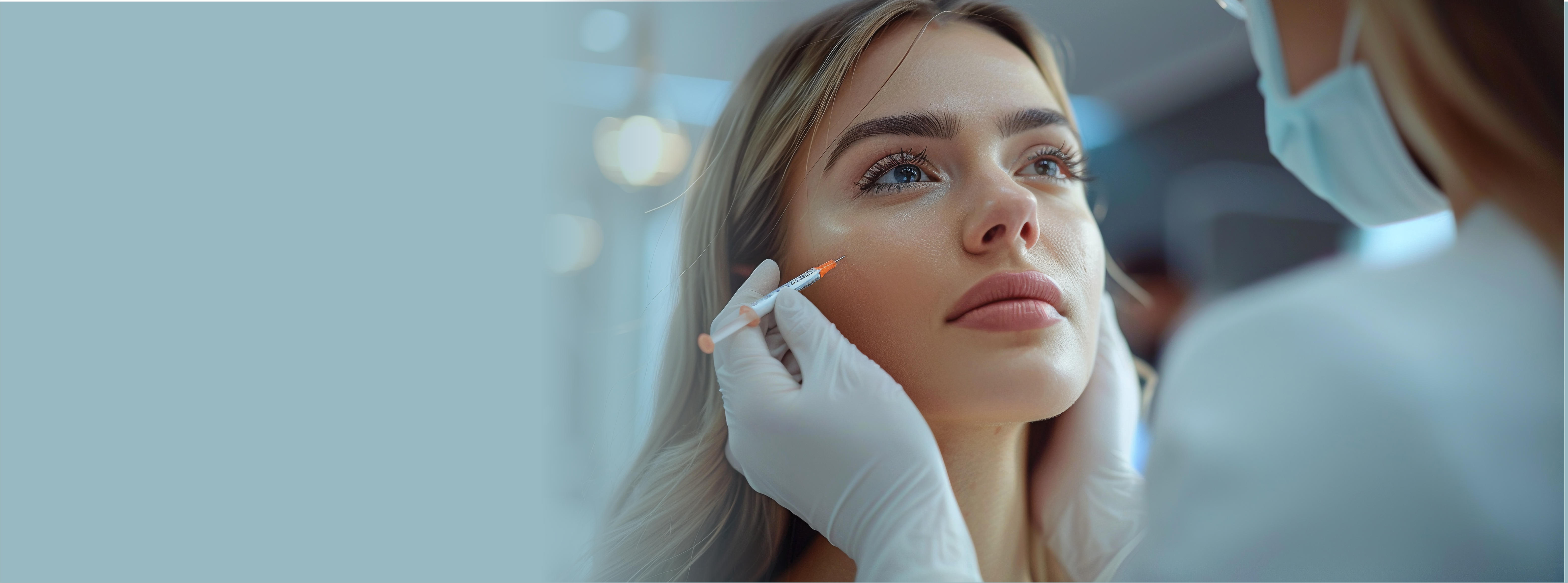 Woman receiving Botox injection at a medical aesthetics clinic in Etobicoke