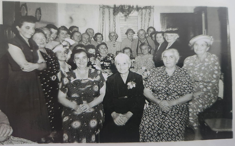 Vintage photo of women at a gathering