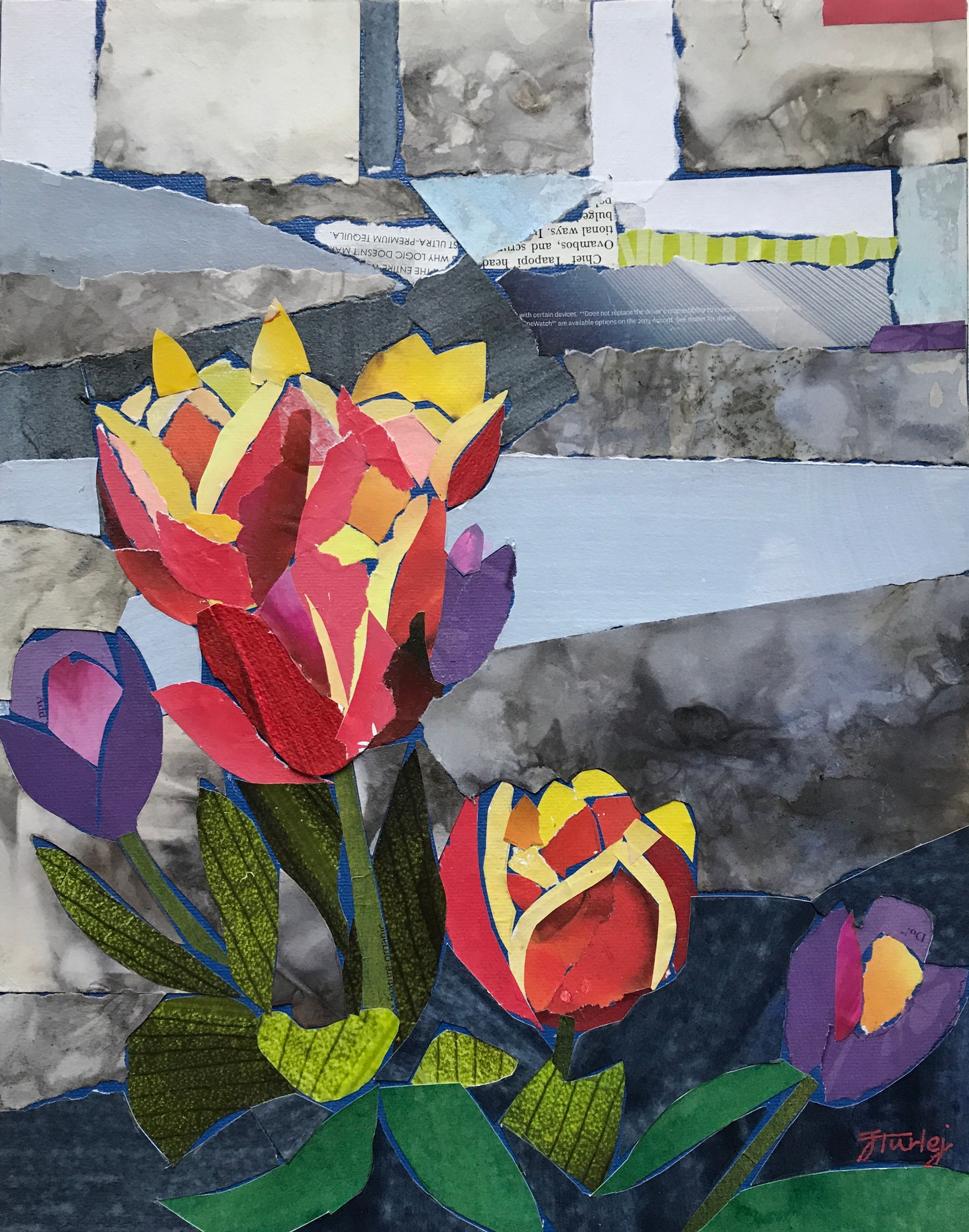 Flowers for You paper collage