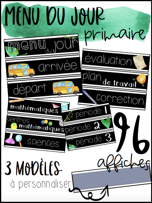 Menu du jour primaire