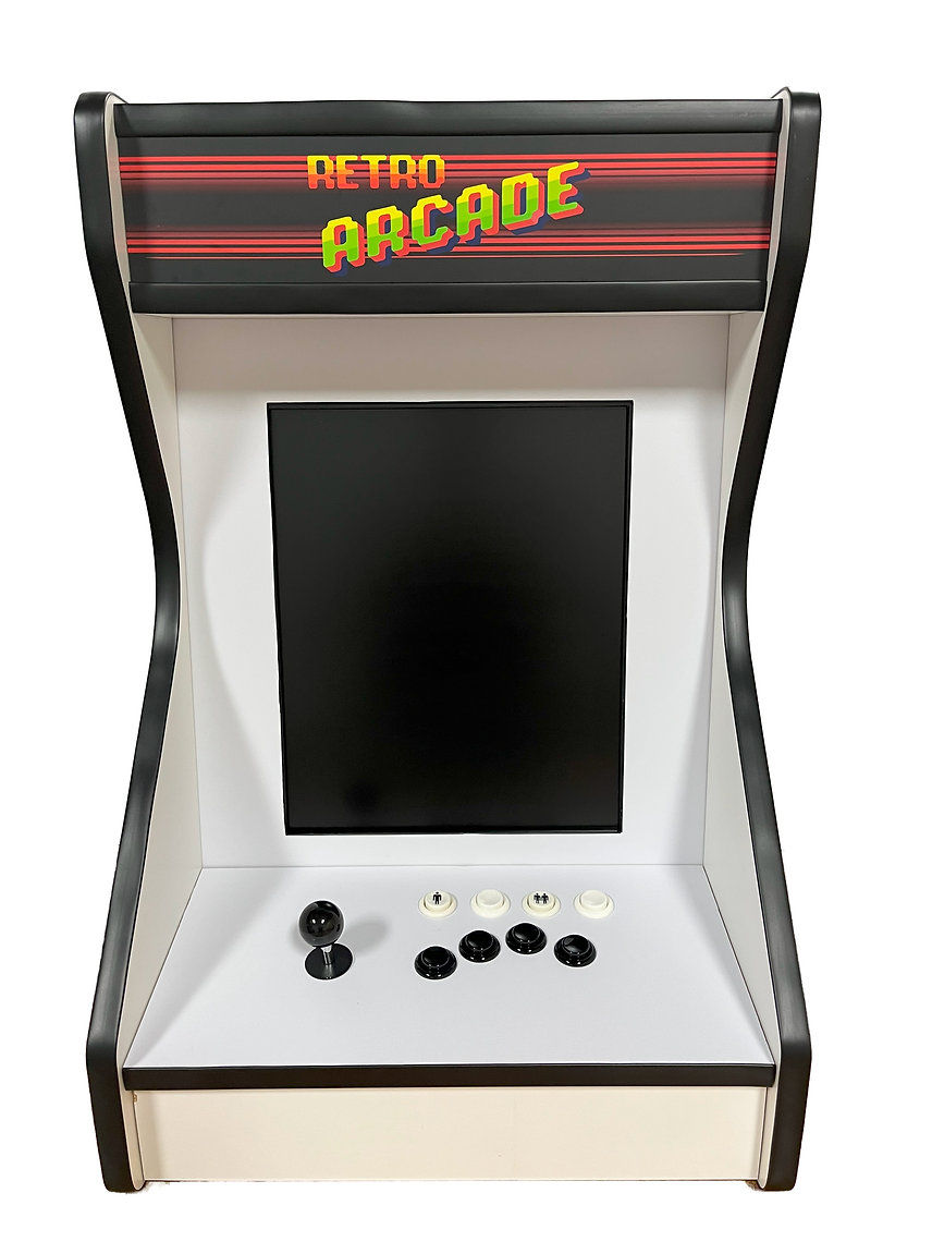 Thumbnail: Table Top Vertical Arcade White/Red Marquee