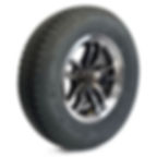 Roue noire et chromée 15" avec pneu
