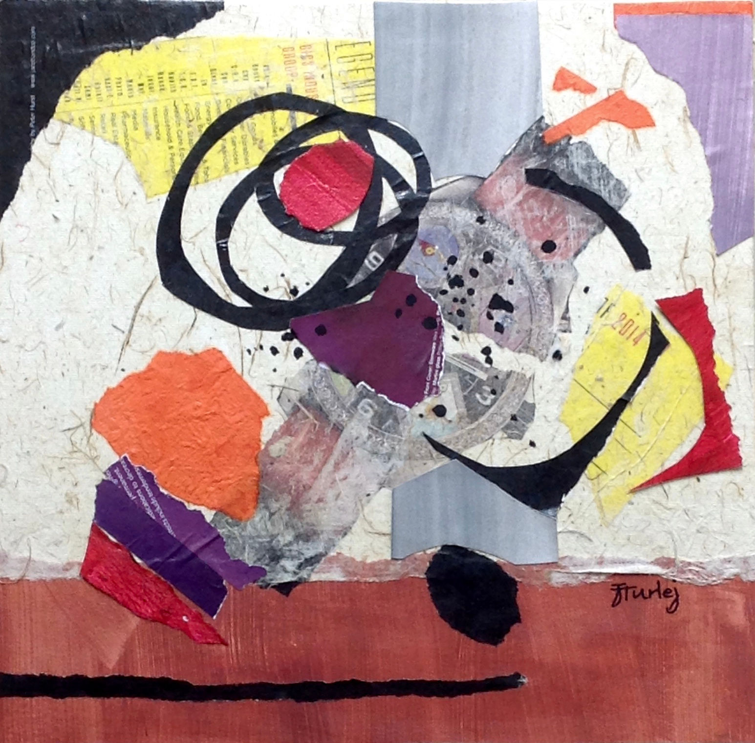 Time is Passing paper collage