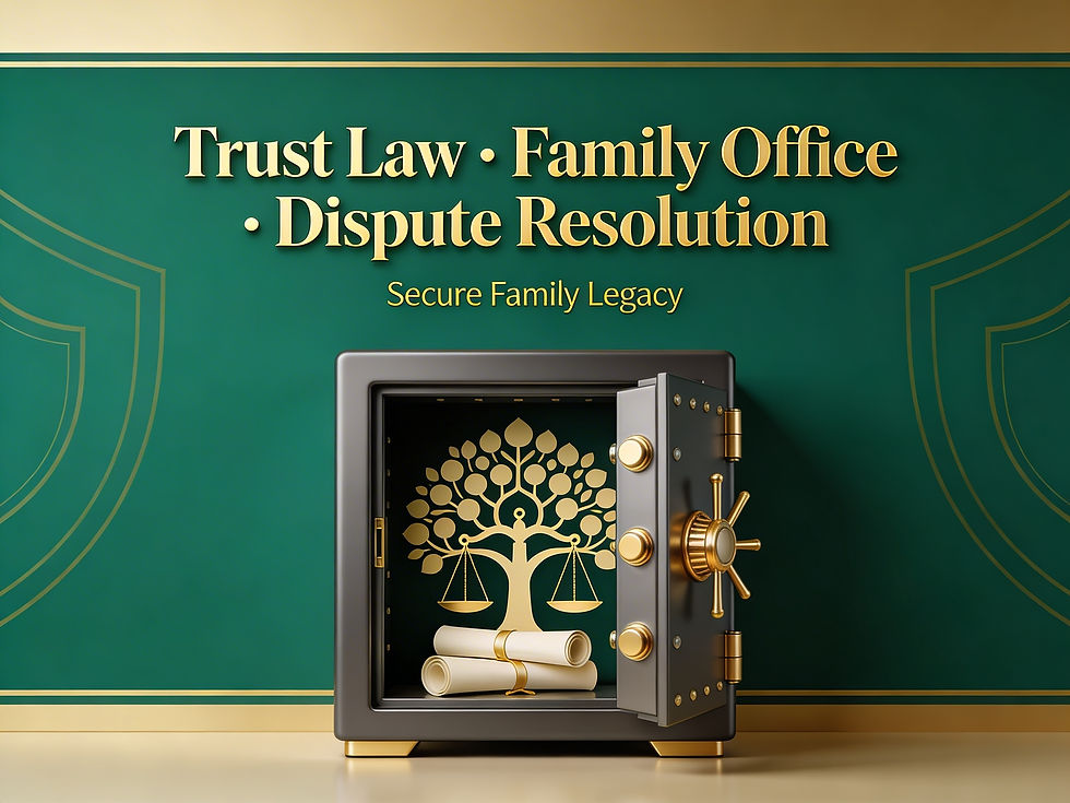 [2.5 CPD] 信託法、家族辦公室與爭議解決 Trust Law, Family Office and Dispute Resolution