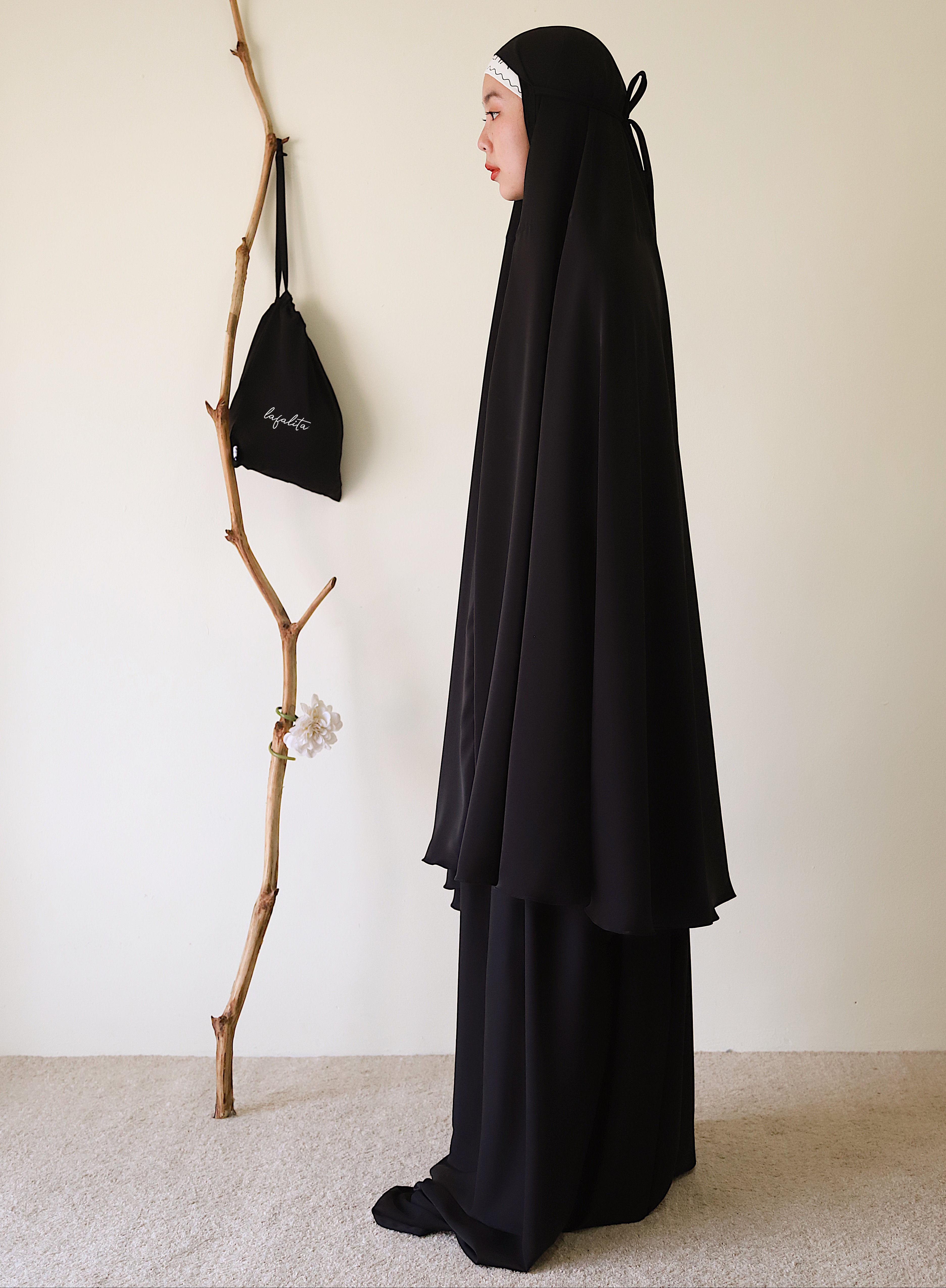 (PRE-ORDER) LA FA PRAYER DRESS - black