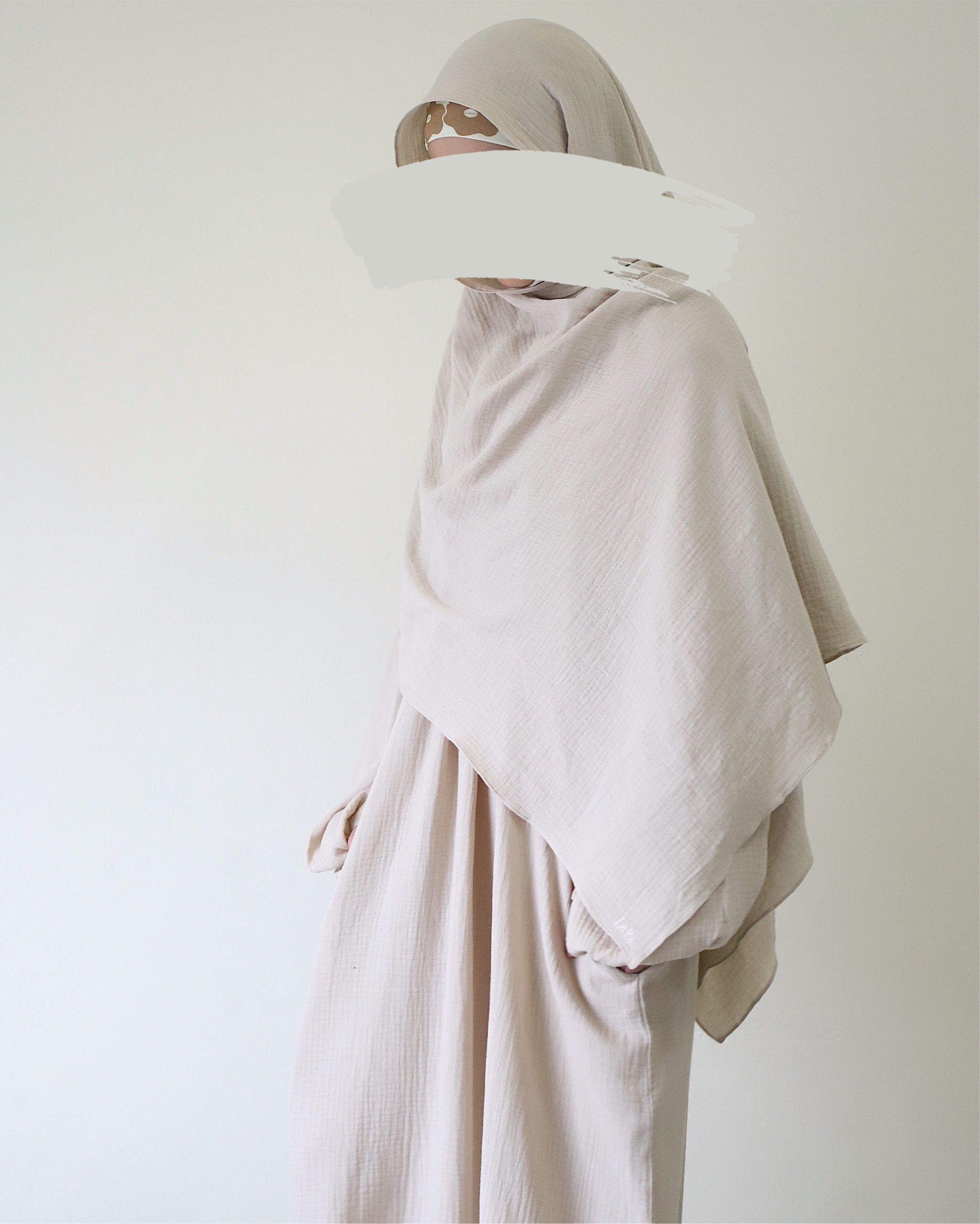 LA FA Puff & Pie SHAWL HIJAB - Brown