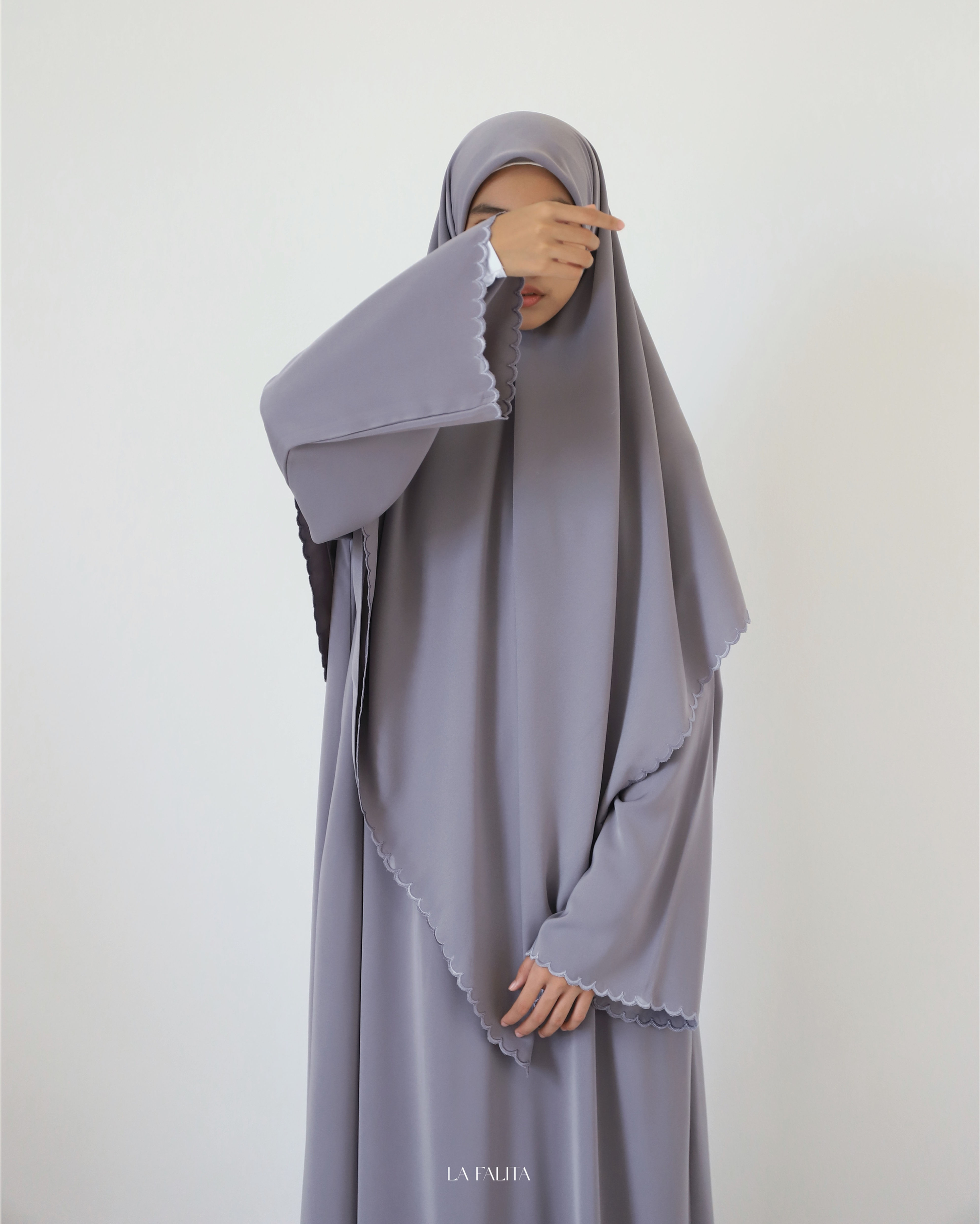 Samaa SQUARE HIJAB - Grey