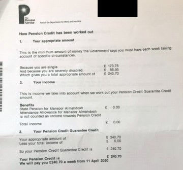 Pension Credit award