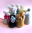 Simple needle felted animals