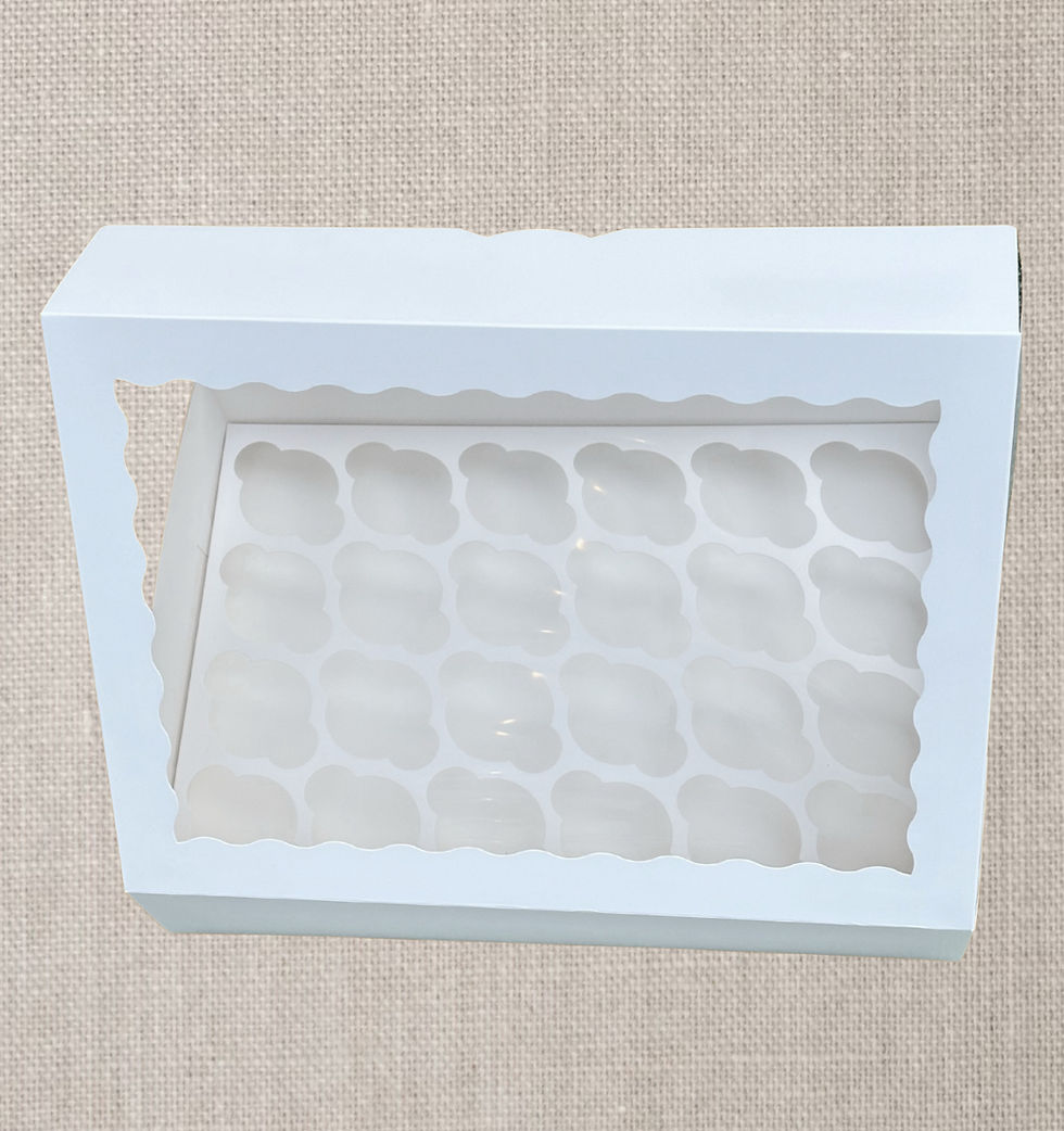 24 Hole cupcake Box on a table