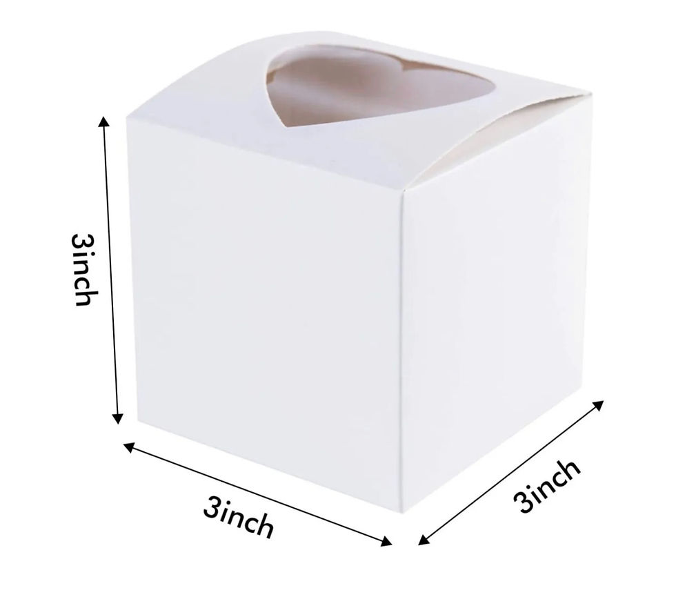 ndividual  heart window white cupcake box
