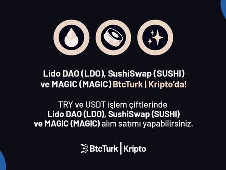 BtcTurk Kripto’da üç yeni kriptopara listelendi