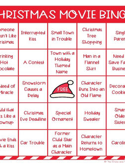 Hallmark Christmas Movie Bingo