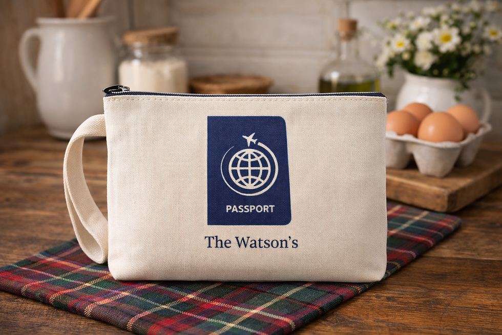 passport bag with name personalised