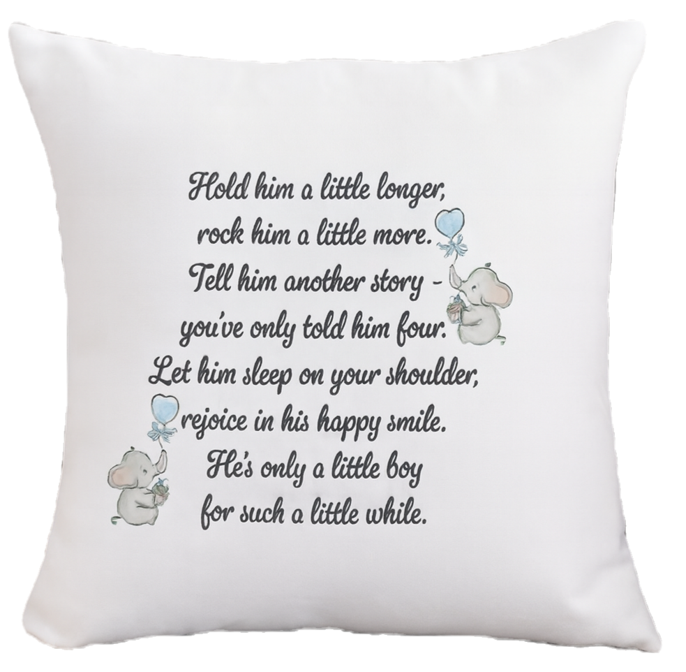 cushion cover, baby girl, baby boy, new baby, twins, personalised, customised, cute poem