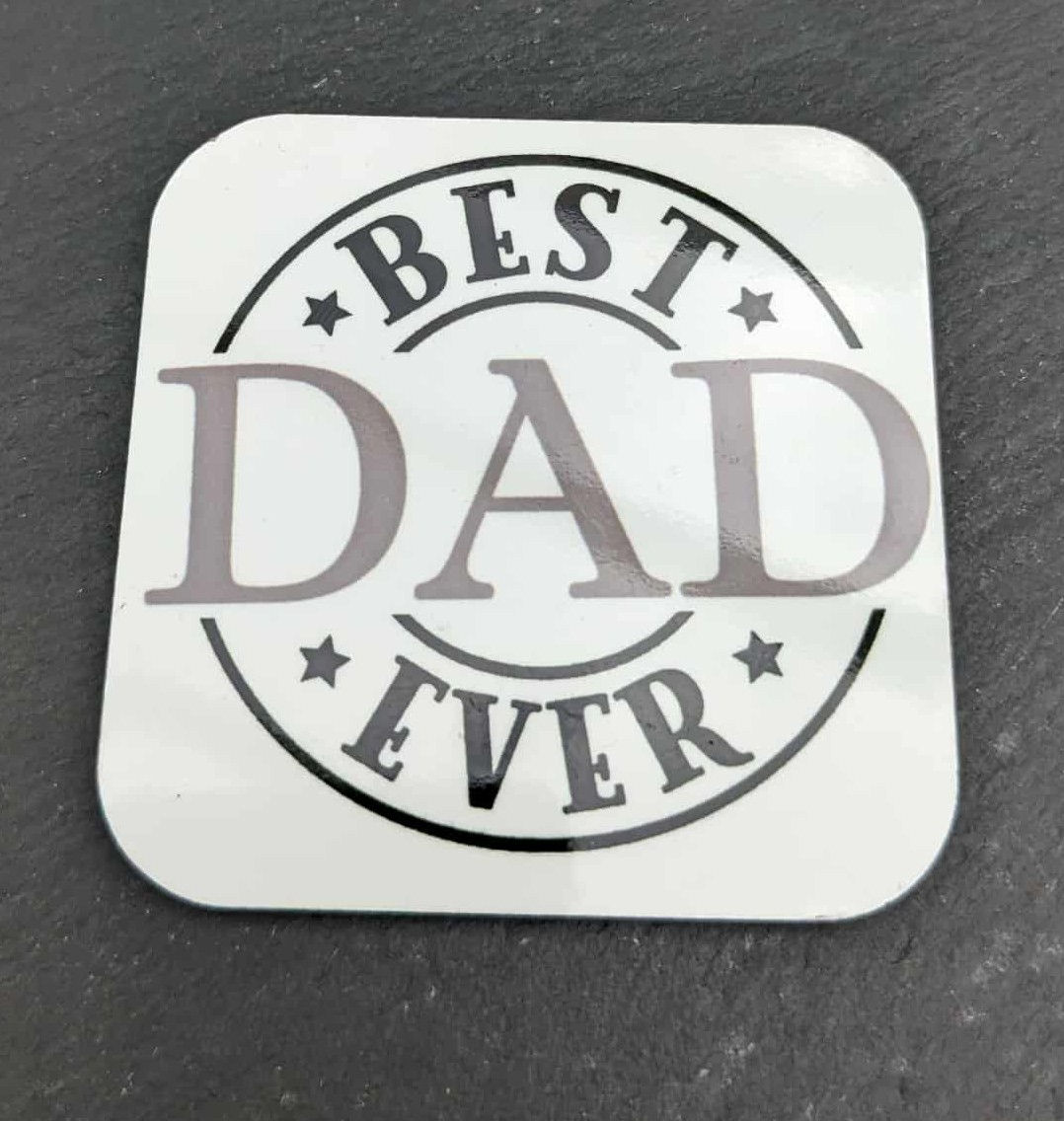 Best ever dad magnet, white background, gift