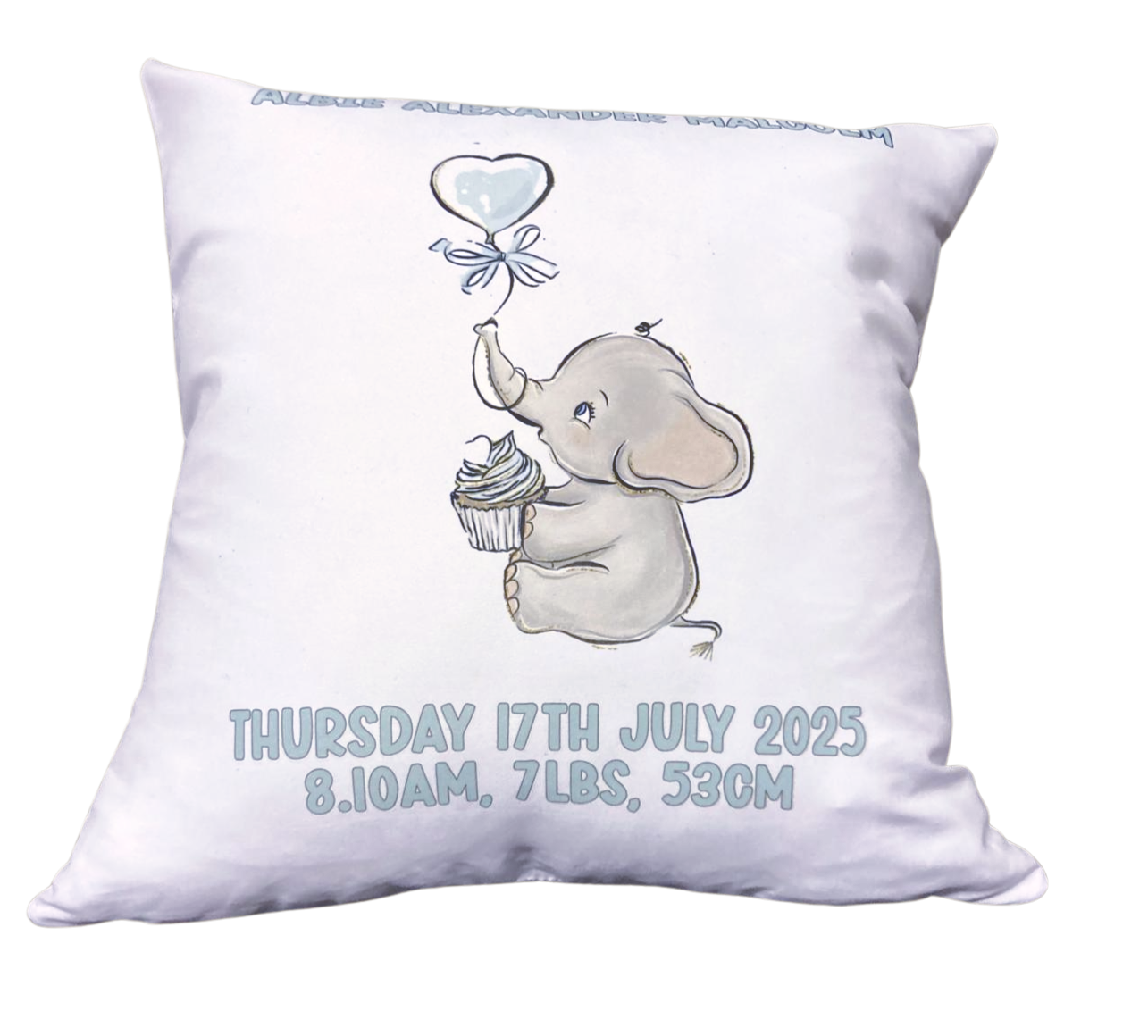 cushion cover, baby girl, baby boy, new baby, twins, personalised, customised, cute poem