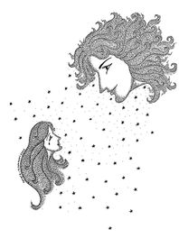 Thanks to God, 2004, ink on paper by Indonesian artist Nanna Tamara